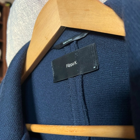 Filippa K Navy Blue Unstructured Cotton Jacket Blazer - Picture 2 of 5